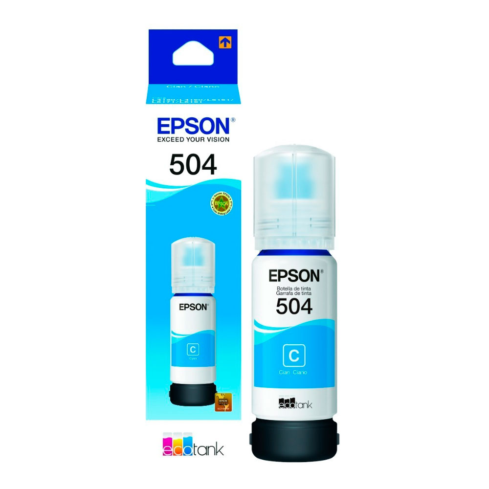 Botella de tinta Original Epson T504220 cyan