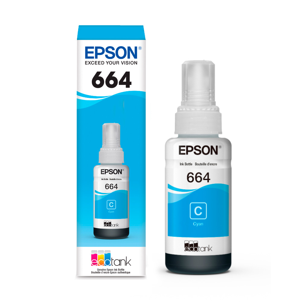 Botella de Tinta Original Epson T664220-AL Cyan