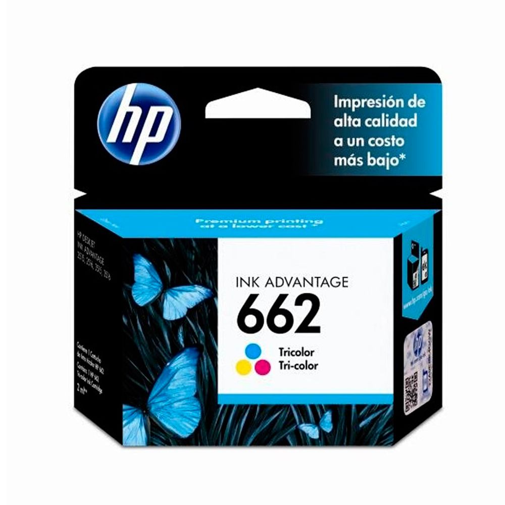 CARTUCHO ORIGINAL HP 662 CZ104AL Tricolor