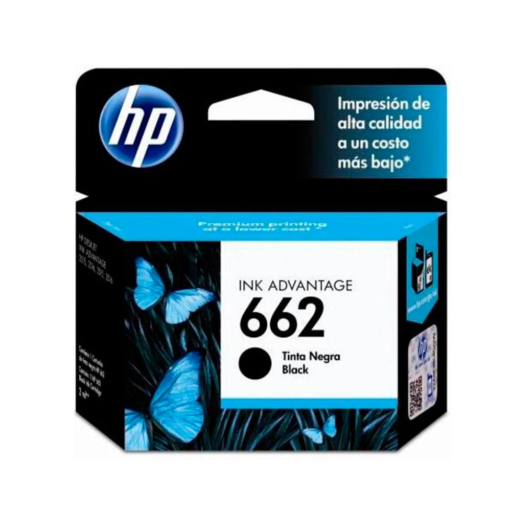 CARTUCHO ORIGINAL HP 662 CZ103AL Negro