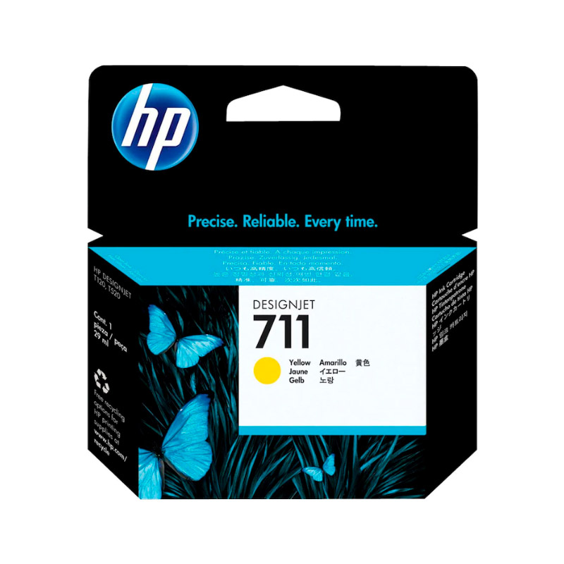 CARTUCHO ORIGINAL HP 711 CZ132A, Amarillo