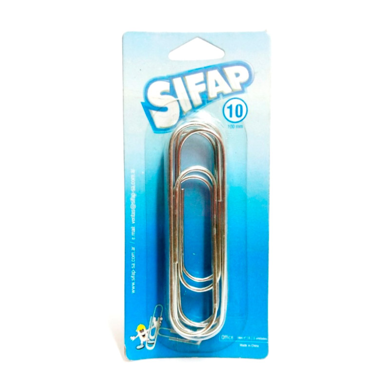 Broches Clips Sifap N°10, 100mm. caja de 5 unidades