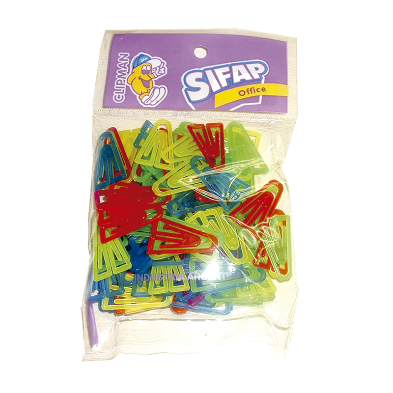 Broches Clips Sifap Triangulares Gusti plásticos bolsa x100 unidades