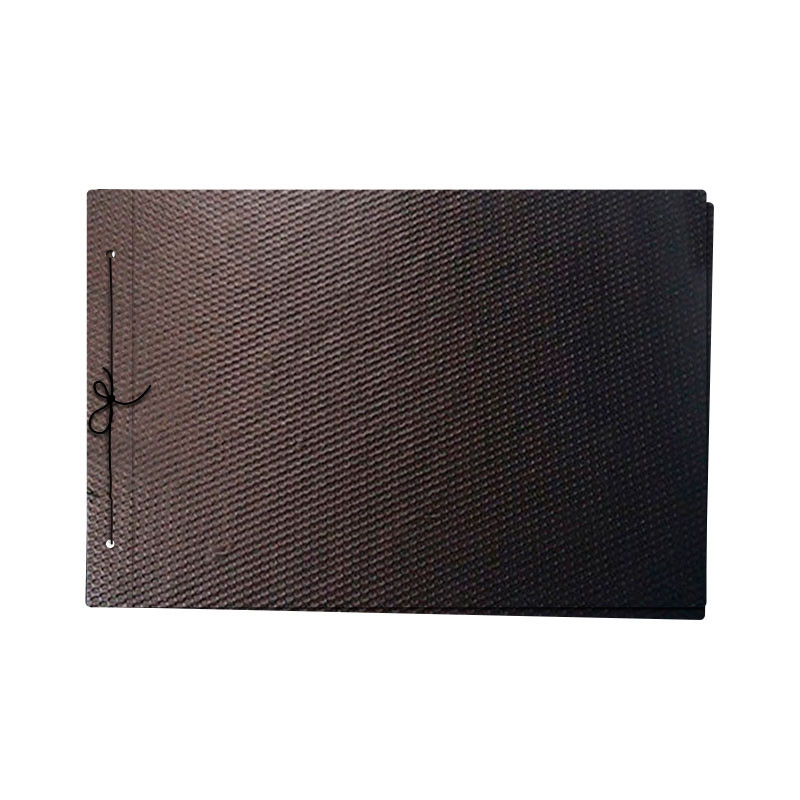 Carpeta de dos tapas de fibra N°5 negra brillante