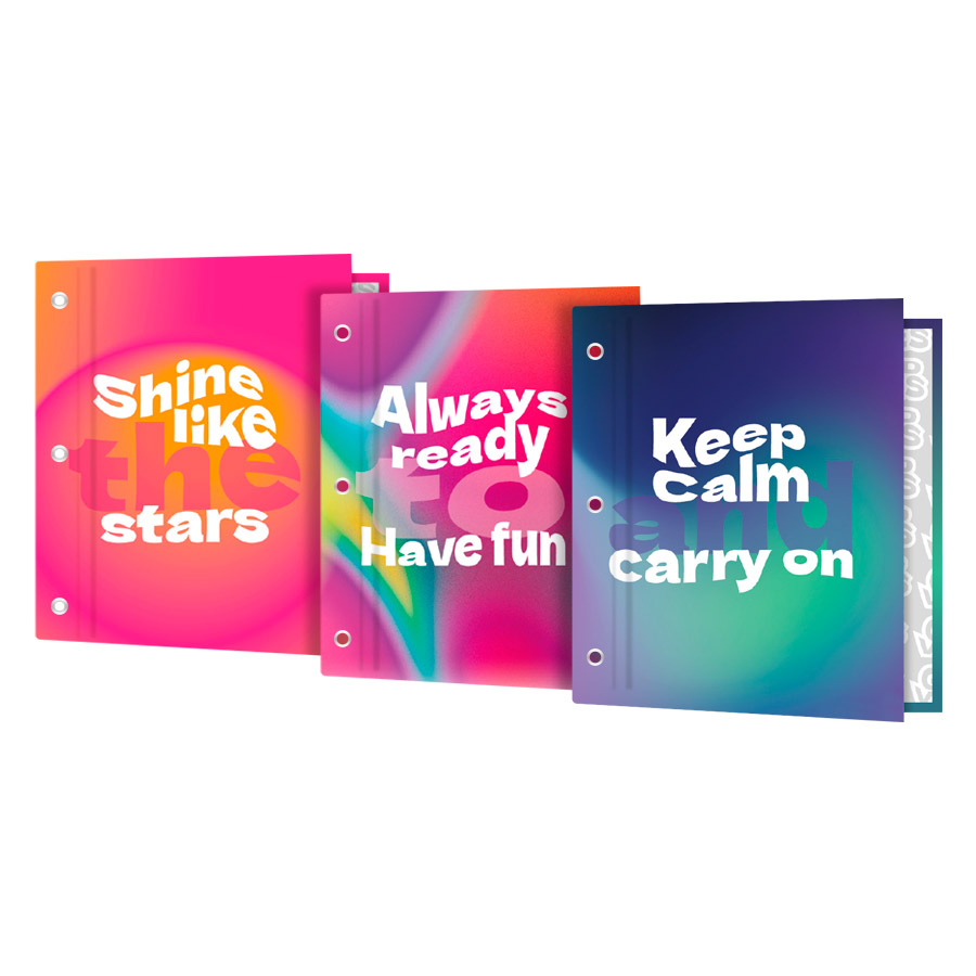 Carpeta de dos tapas para aros o cordón Good Vibes N°3