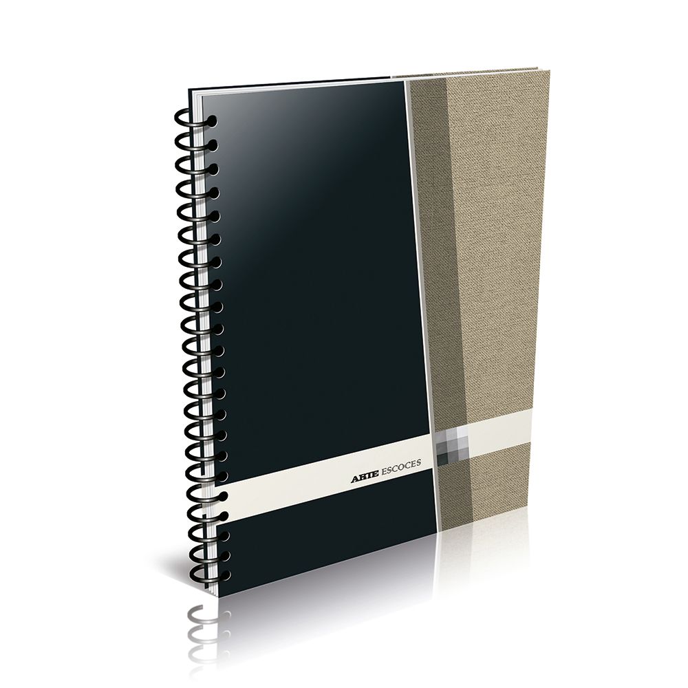 Cuaderno Arte Escocés espiralado, 22x29cm. 80 hojas rayadas