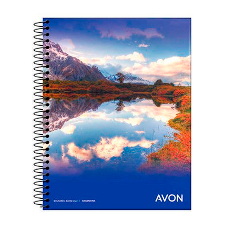 Cuaderno Avon espiralado,  22x29cm. 84 hojas rayadas