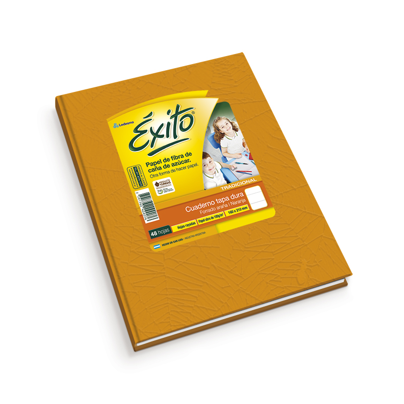 Cuaderno Éxito E1 Universo naranja, 16x21cm. 48 hojas rayadas