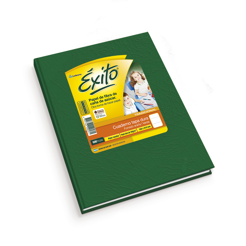Cuaderno Éxito E1 Universo verde, 16x21cm. 100 hojas rayadas