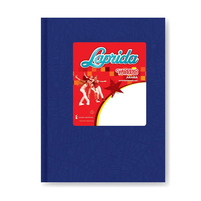 Cuaderno Laprida Araña azul, 16x21cm. 50 hojas rayadas