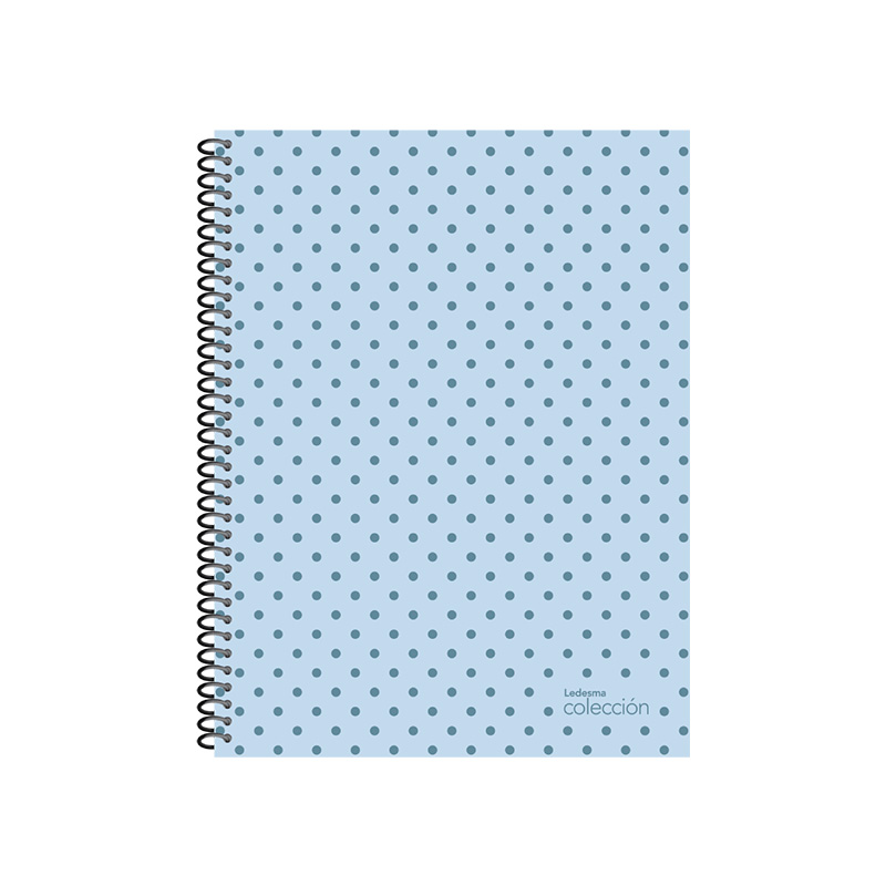 Cuaderno Metal lunares espiralado tapa semirígida, 16x21cm. 84 hojas rayadas