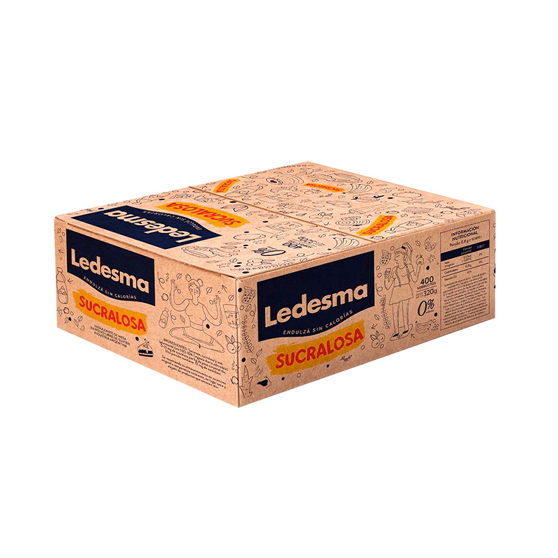 Edulcorante Ledesma Sucralosa, caja de 400 sobres