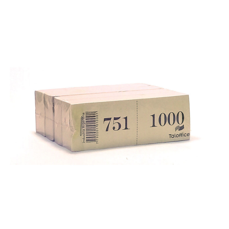 Pack de 10 talonarios Guardarropa del 1 al 1000 duplicado