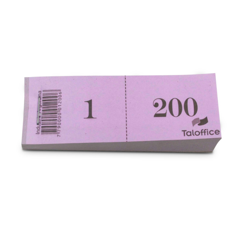 Pack de 5 talonarios Guardarropa del 1 al 200 duplicado
