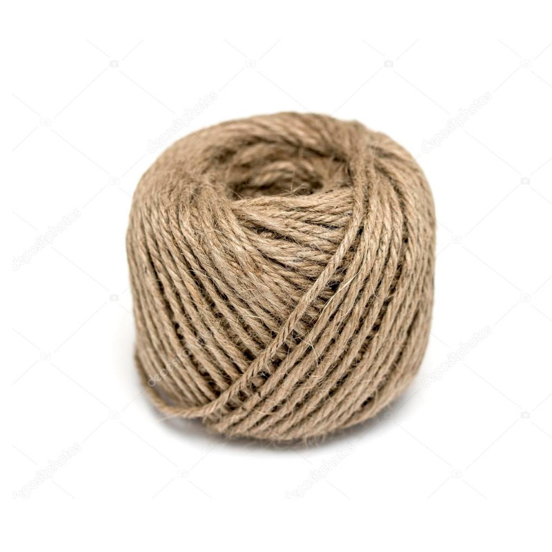 Hilo de yute grueso de 50g. 3mm. de diámetro, 10 ovillos de 20mts.