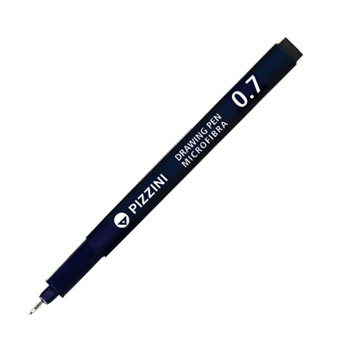 Microfibra Pizzini 0.7, negra
