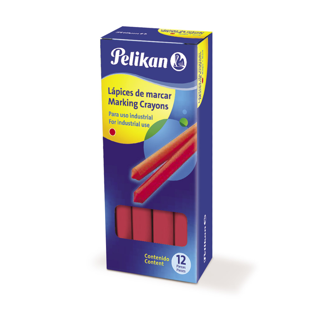 Lápiz de marcar Pelikan Tizón 762 rojo, caja 12 unidades
