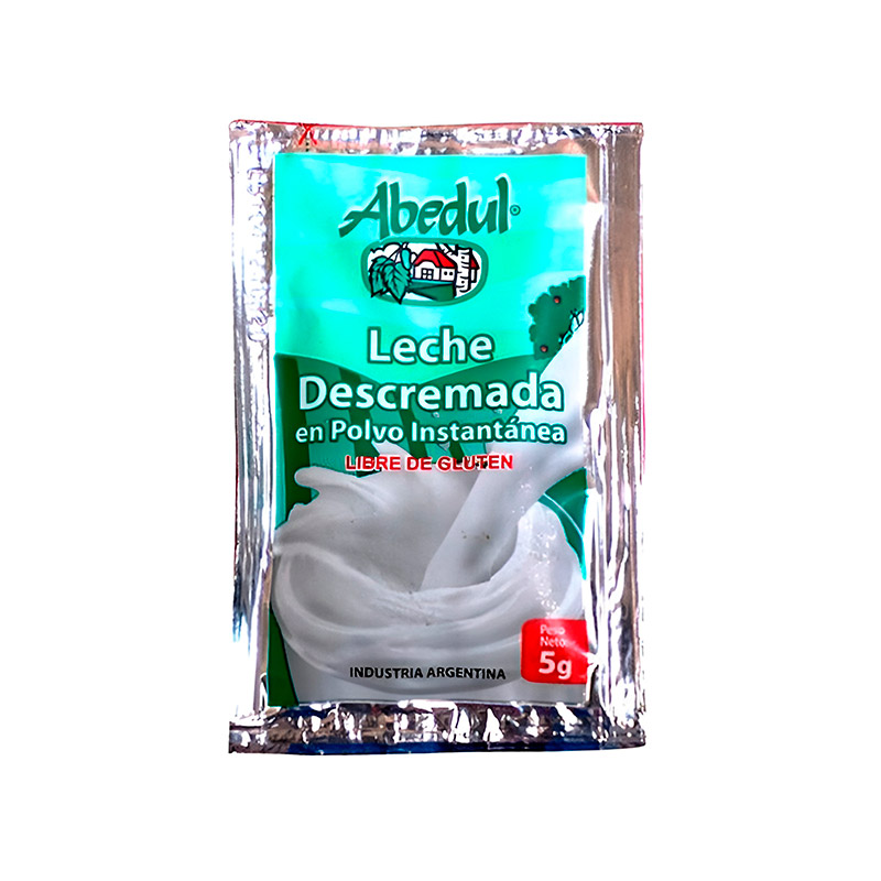 Leche en polvo descremada Avedul, 4g.caja de 100 sobres
