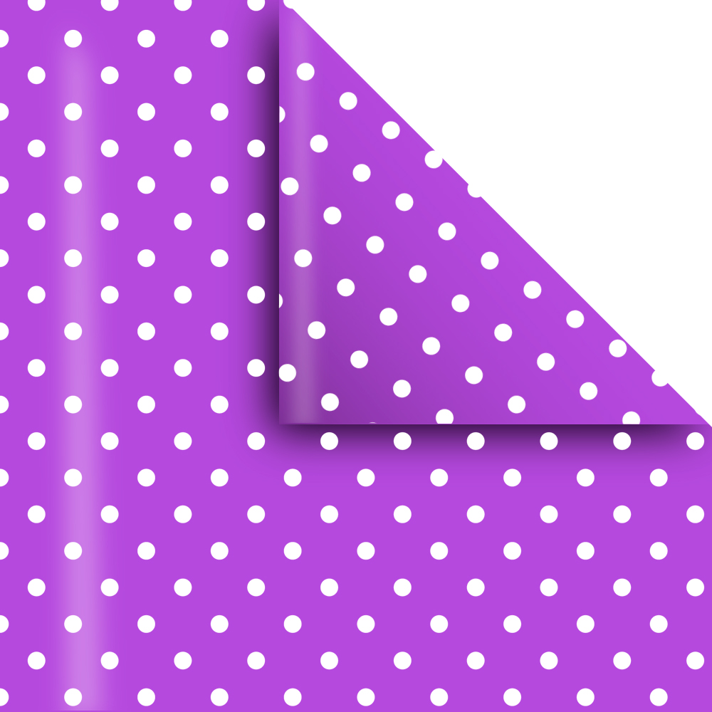 Papel Lunares plastificado lila, pack de 10 unidades