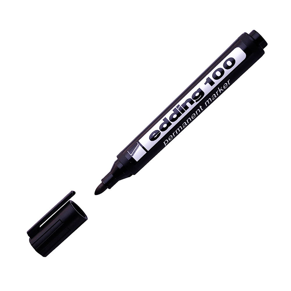 Marcador Permanente Edding 100 negro(F)