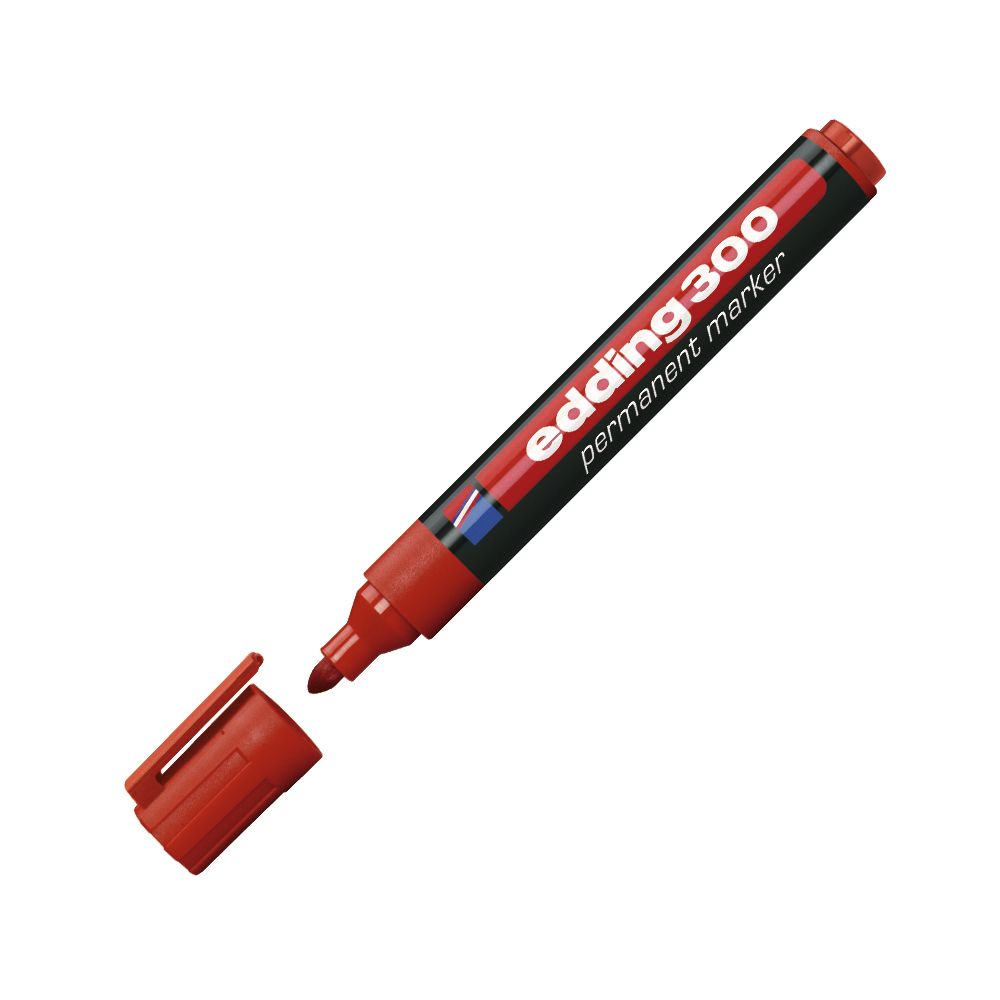 Marcador Permanente Edding 300 rojo