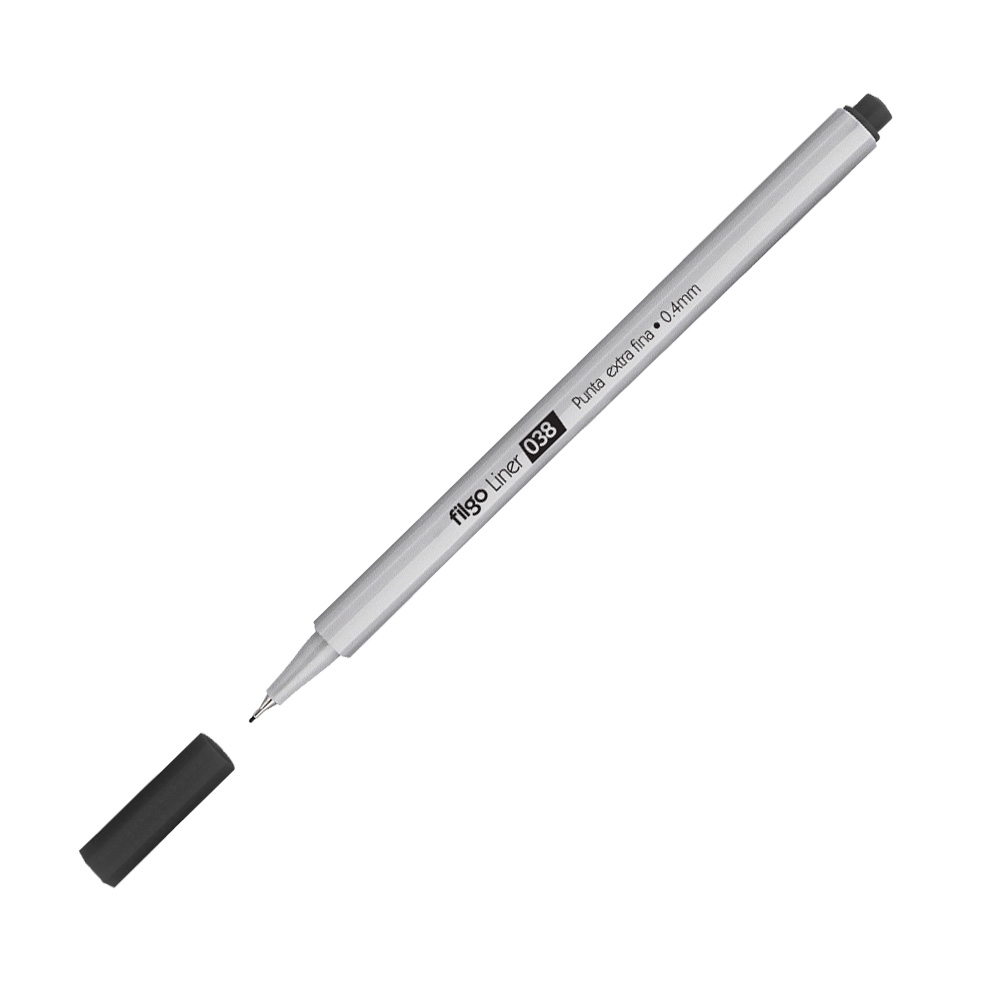 Microfibra de punta ultra fina 0.4mm. Filgo Liner 038 negro