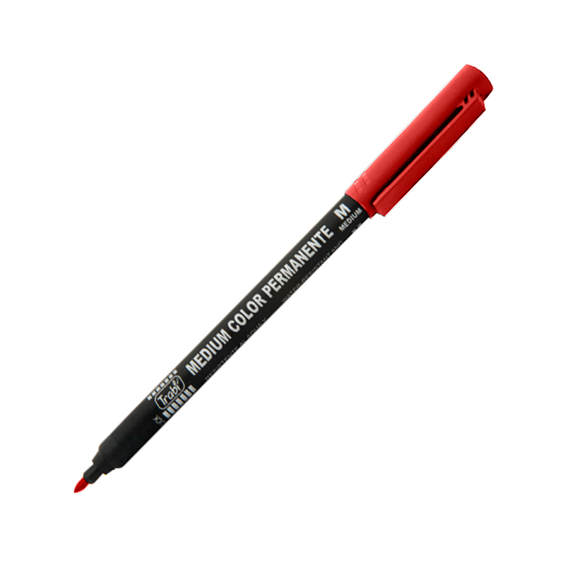 Marcador permanente Trabi Punta mediana rojo 2,5mm