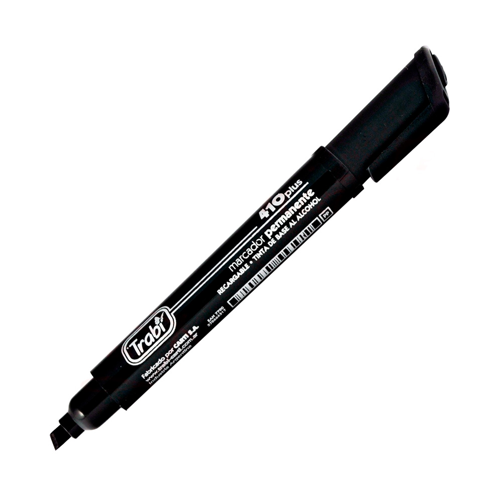 Marcador al solvente Trabi 410 negro