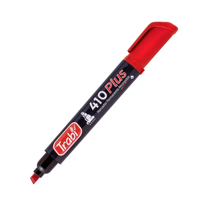 Marcador al solvente Trabi 410 rojo