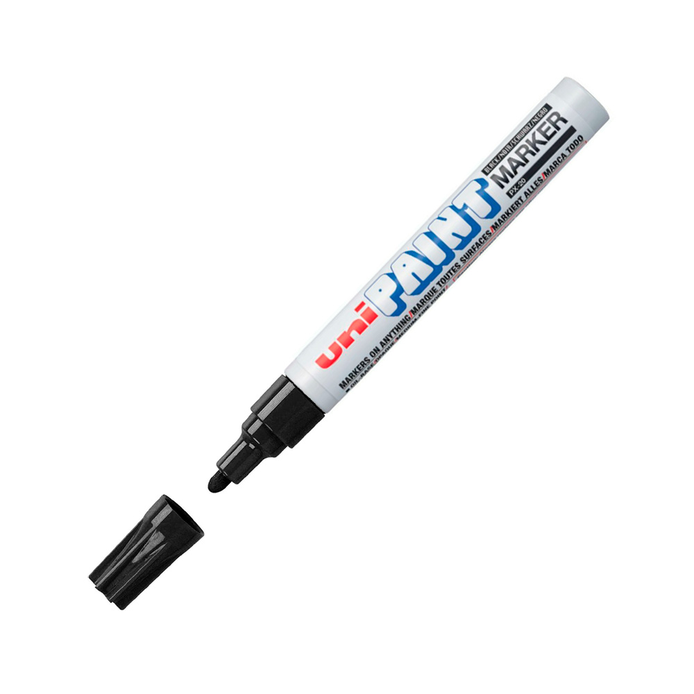 Marcador Uni Paint PX20 negro, 12 unidades