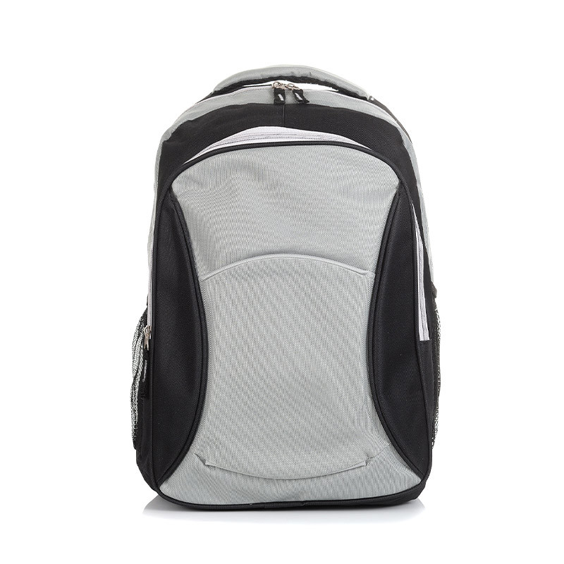 Mochila escolar RQ School lisa 17" gris y negra
