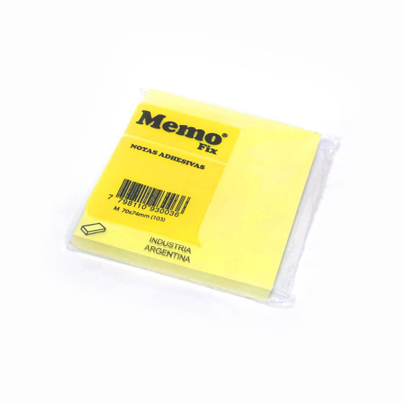 Notas Autoadhesivas MemoFix, 70 x 74mm. pack de 100 hojas