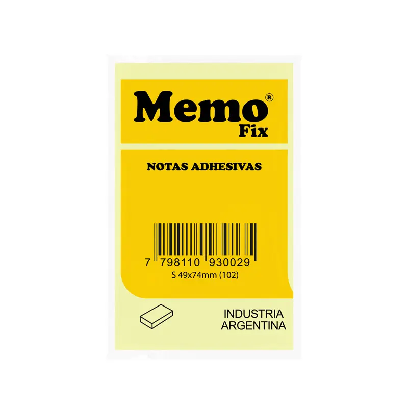 Notas Autoadhesivas MemoFix, 46 x 74mm. pack de 100 hojas