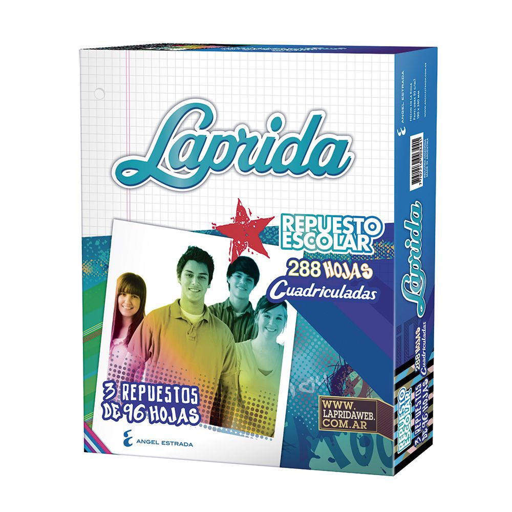 Repuesto Laprida, 288 hojas cuadriculadas