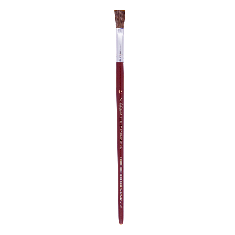 Pincel chato N°12 Van Orley, pack de 12 unidades