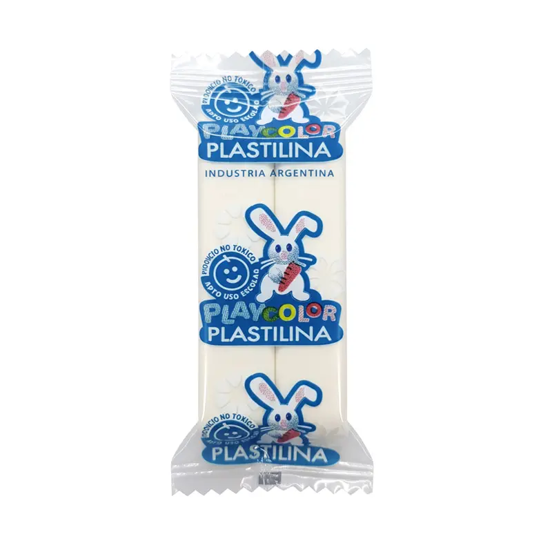Plastilina Playcolor blanca, 200g.
