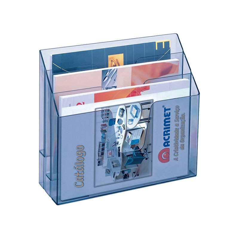 Portafolletos de escritorio triple Acrimet azul