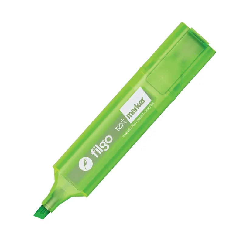 Resaltador Chato Filgo Text Marker Flúo verde
