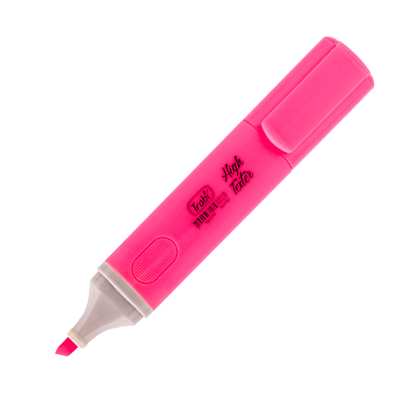 Resaltador Chato Trabi High Texter rosa