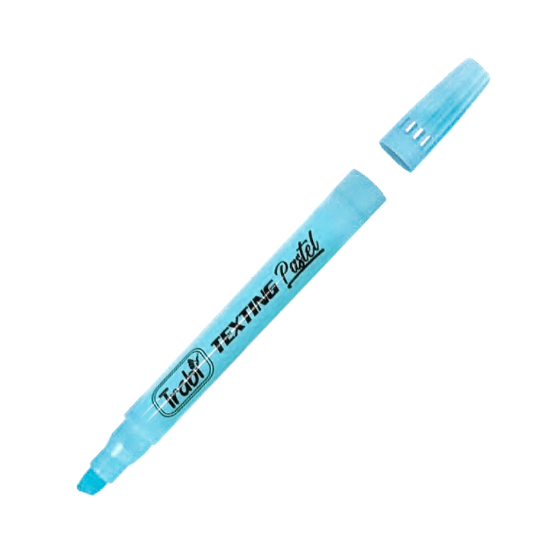 Resaltador Fino Trabi Texting Pastel celeste