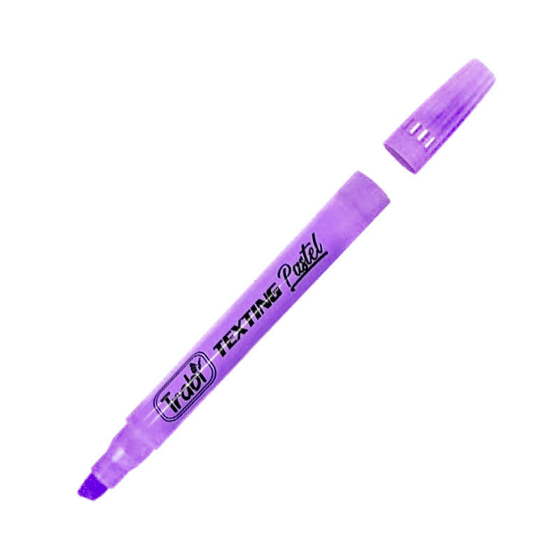Resaltador Fino Trabi Texting Pastel lila