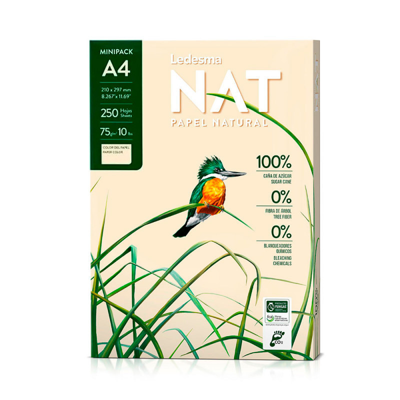 Resma Ledesma NAT A4, 75g. 250 hojas