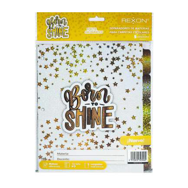Separador 5 posiciones Rexon Born to Shine N°3