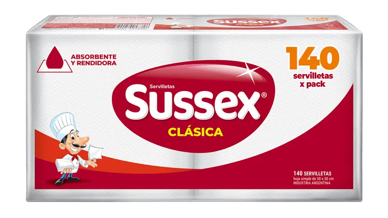 Servilletas blancas 30 x 30 x 140 und