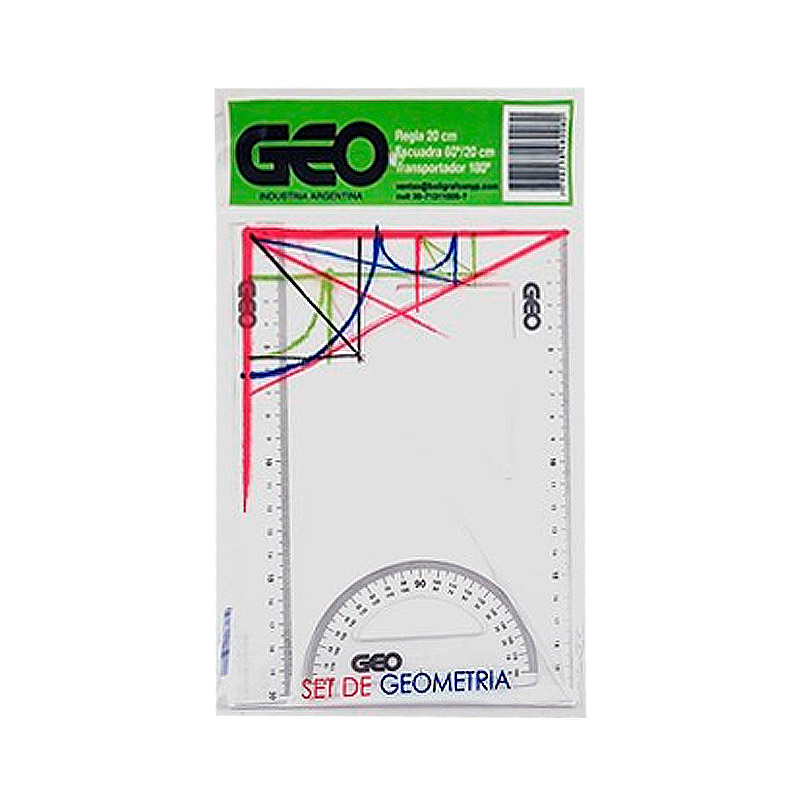 Set de Geometría de 3 piezas Geo Cristal