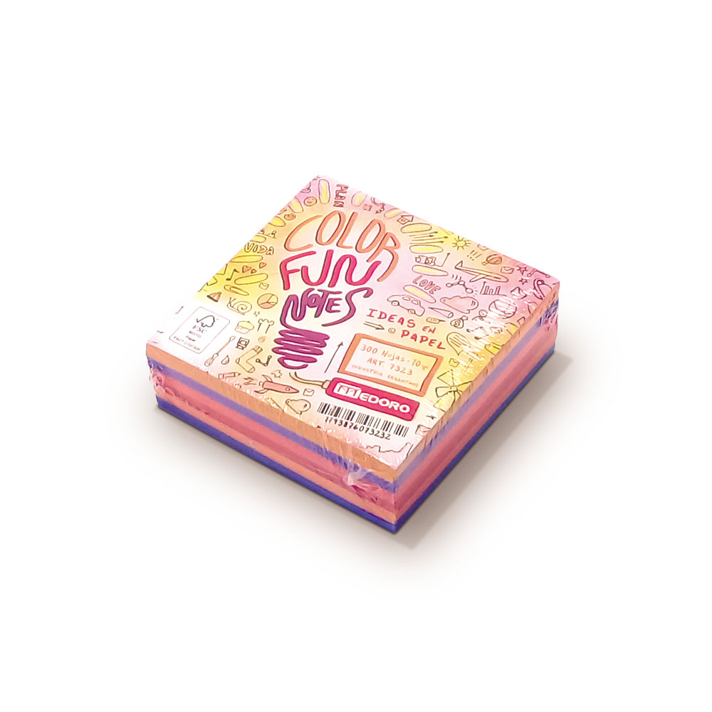 Taco color, 9 x 9 cm. 300 hs