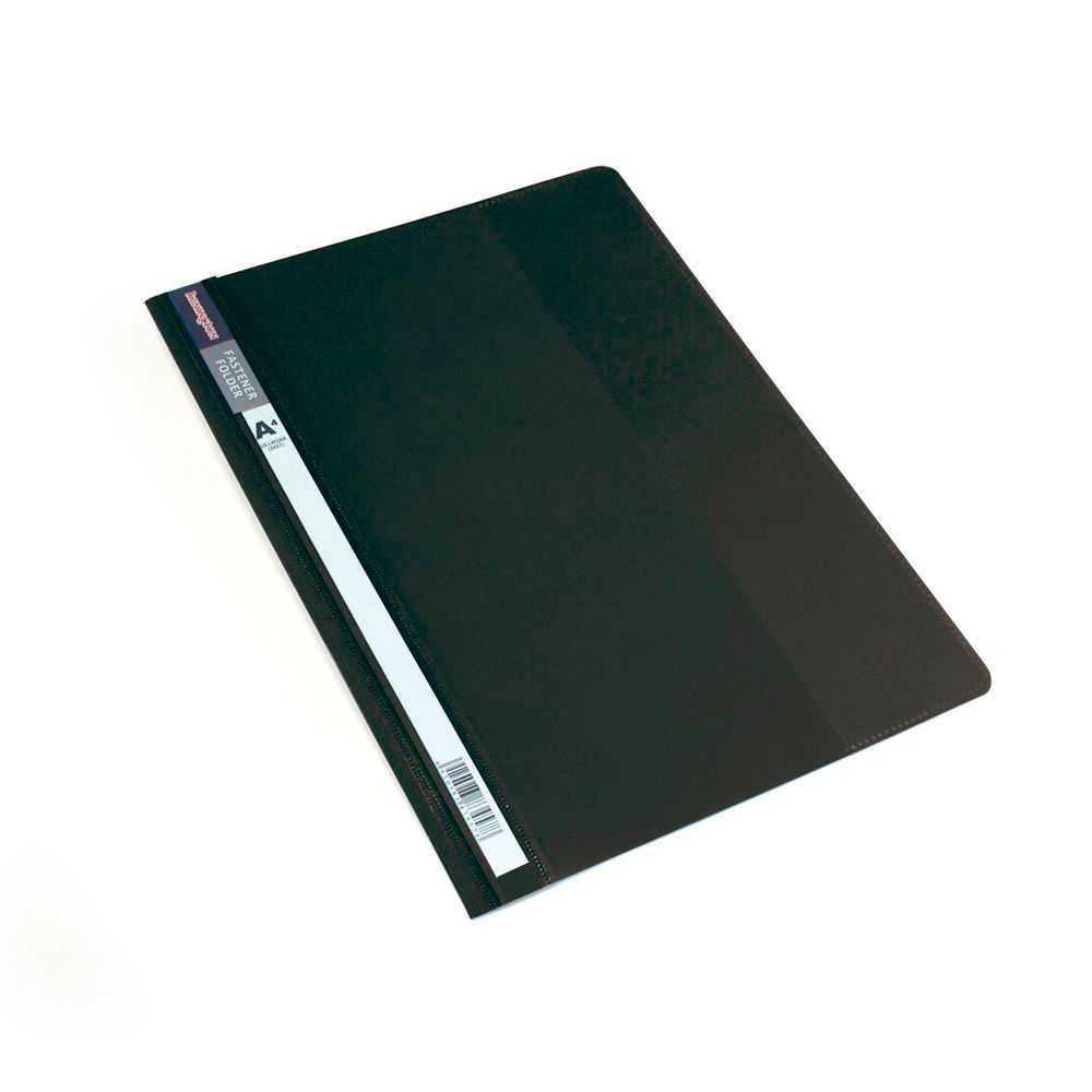 Carpeta Tapa transparente Lama A4, negra, pack de 12 unidades