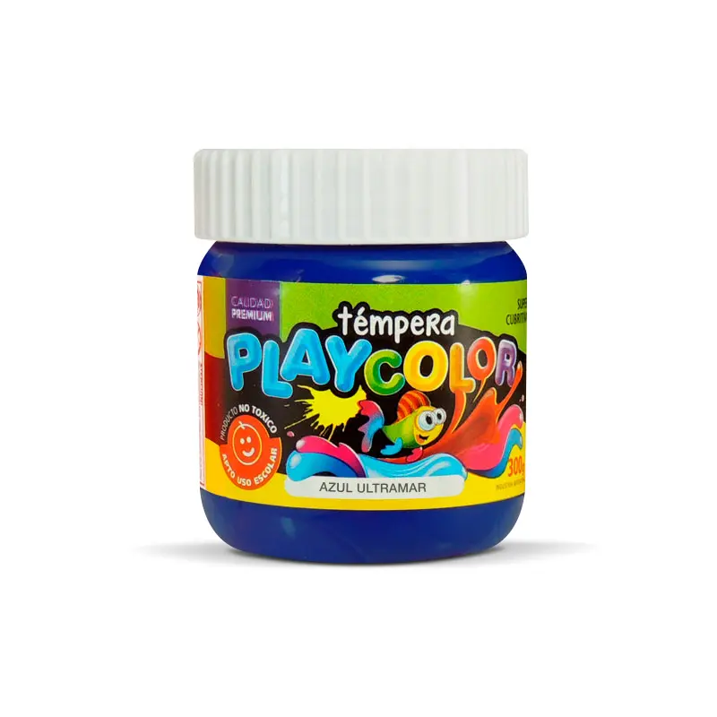 Témpera Playcolor,  250cc. Azul ultramar