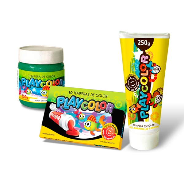 Témpera Playcolor,  250cc. Azul ultramar