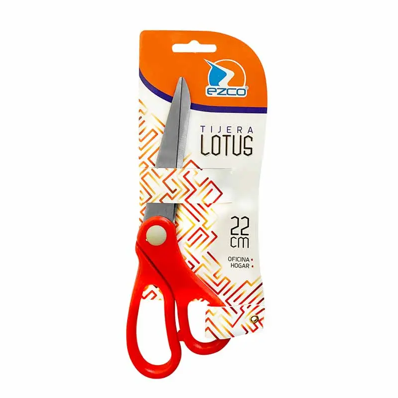 Tijera 22cm., Ezco Lotus, Blister x 1